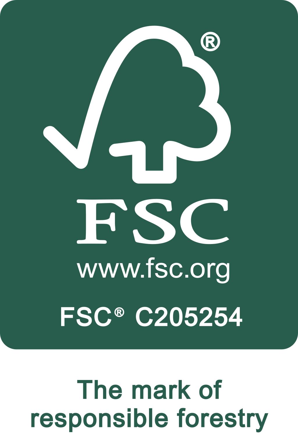 WillowWarm accreditations | FSC logo with the words The mark of responsible forestry