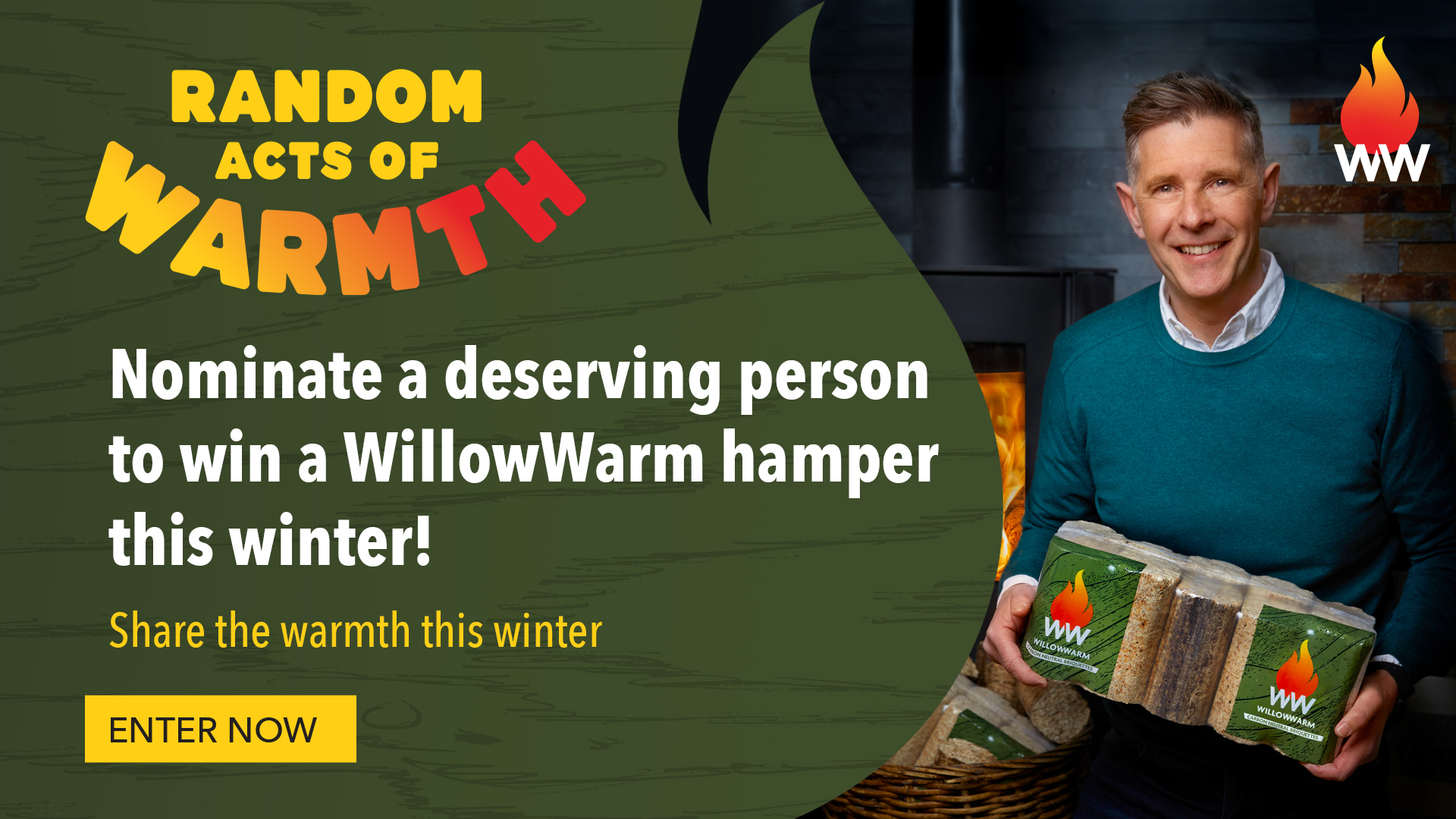WillowWarm with Dermot Bannon at the Random Acts of Warmth 2025.